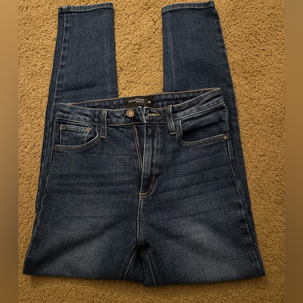 Just Black Dark Blue Skinny Jeans